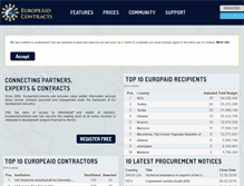 Tablet Screenshot of europeaidcontracts.com